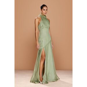 Sonya Moda Noelle gown Maxi Dress Green Wedding Guest Cocktail Summer size S NWT